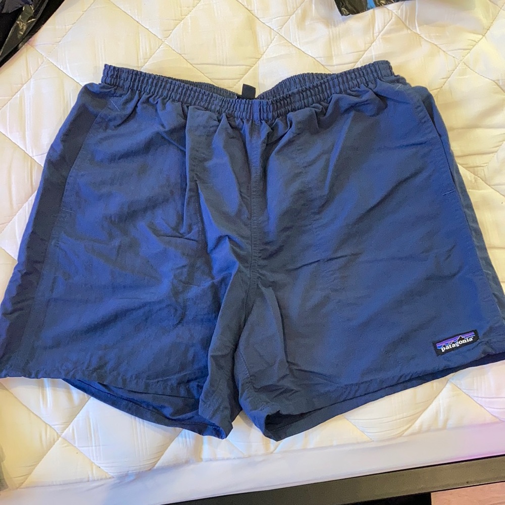 Patagonia baggies in blue